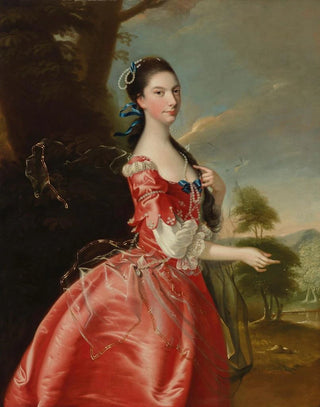 Joseph Wright of Derby - Portrait of Miss Ann Carver before a landscape.webp