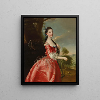 Joseph Wright of Derby - Portrait of Miss Ann Carver before a landscape.webp