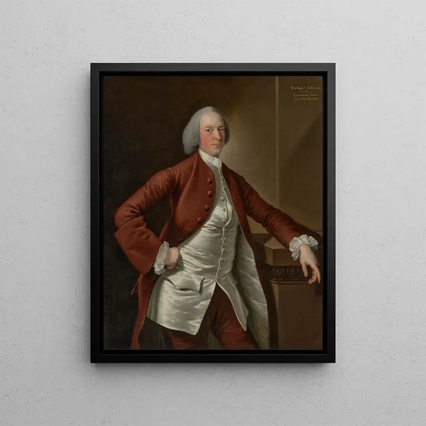 Portrait of Richard Ellison - Joseph Wright of Derby — framed artwork on a wall
