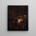 L'atelier du forgeron - Joseph Wright de Derby — framed artwork on a wall