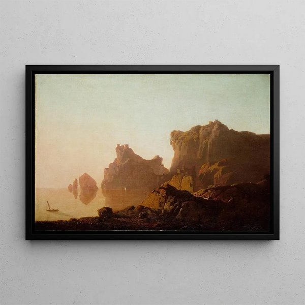 The Gulf of Salerno - Joseph Wright of Derby — framed artwork on a wall