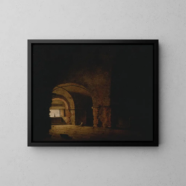 The Prisoner - Joseph Wright of Derby — framed artwork on a wall