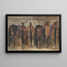 Horses at rest in the stable - Joseph Zephyris Gengembre — framed artwork on a wall
