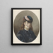 Portrait of a young woman wearing a veil hat - Joseph de Groot — framed artwork on a wall