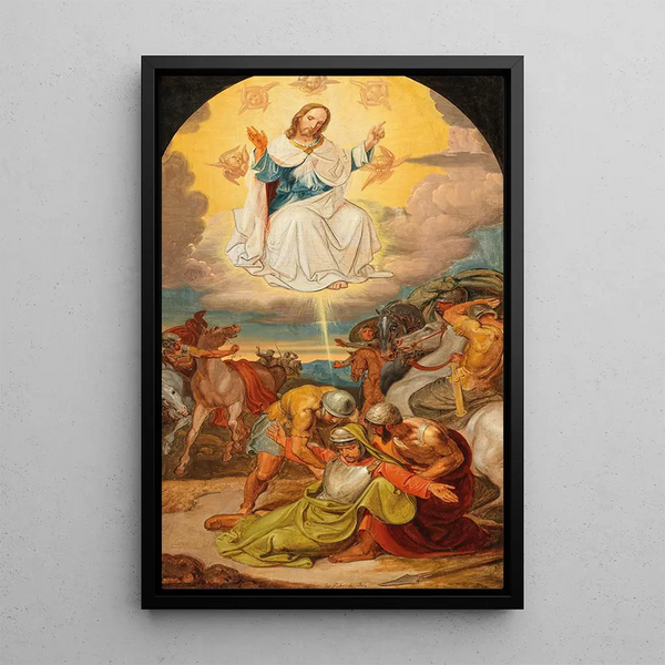 The Conversion of Paul the Apostle - Joseph von Führich — framed artwork on a wall
