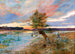 A river at sunset - Joseph von Karmanski — artwork view
