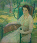 Molly Dougherty in the Orchard - Josephine Miles Lewis — artwork view