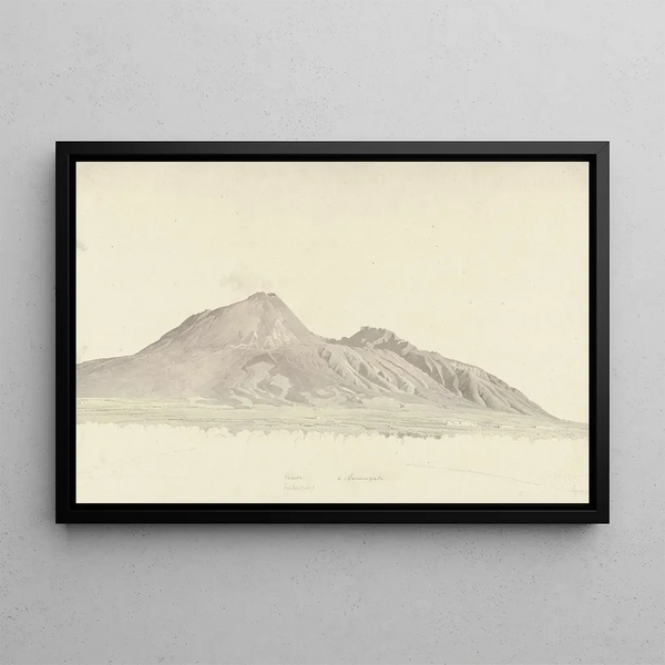 Mont Vésuve - Josephus Augustus Knip — framed artwork on a wall