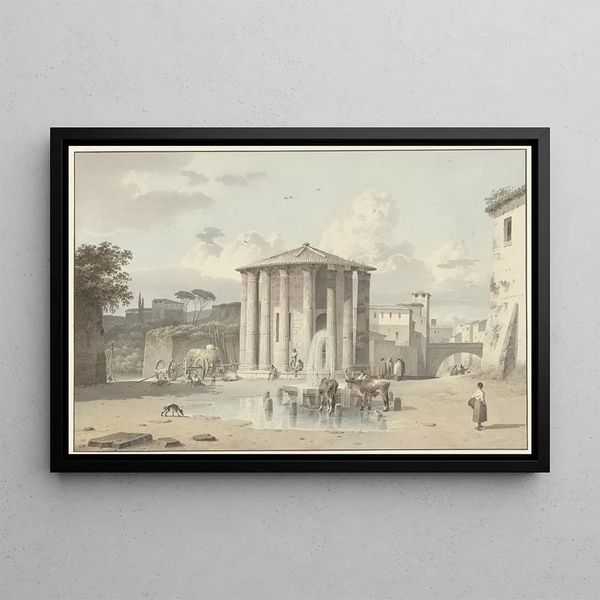 The Temple of Vesta in Rome - Josephus Augustus Knip — framed artwork on a wall