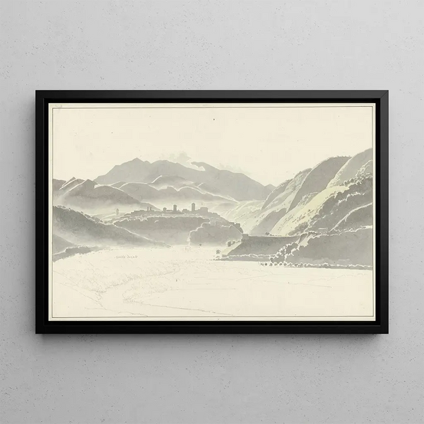 View of Cittaducale - Josephus Augustus Knip — framed artwork on a wall