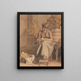 Joshua Cristall - A Girl Peeling Vegetables.webp