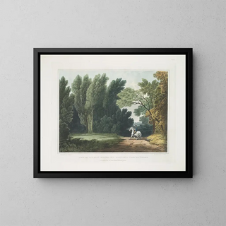 View of the Spot Where General Ross Fell Near Baltimore - Joshua Shaw — framed artwork on a wall