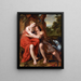 Venus and Adonis - Josse De Pape — framed artwork on a wall