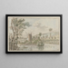 Landscape with House Kluys near Brussels - Josua de Grave — framed artwork on a wall