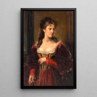 Josefine Domhart, Otto Wagner's first wife - József Kiss — framed artwork on a wall