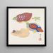 Japanese folk toys Kydo gangu sh haru Pl16 - Yamashita Hakuba — framed artwork on a wall