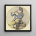 Player of Flute sitting on a barrel - Cornelis Dusart — wall display of the artwork