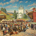 Market Day in Plyos - Alexander Vladimirovich Makovsky — displayed in an interior