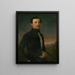 Portrait of a Young Man - Józef Bożetech Klemens — framed artwork on a wall