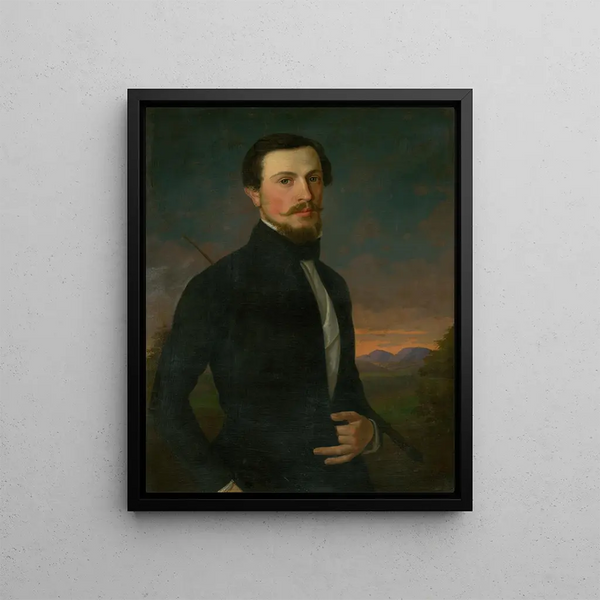 Portrait of a Young Man (case conflict) - Józef Bożetech Klemens — framed artwork on a wall