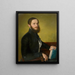Portrait of a Man - Józef Bożetech Klemens — framed artwork on a wall