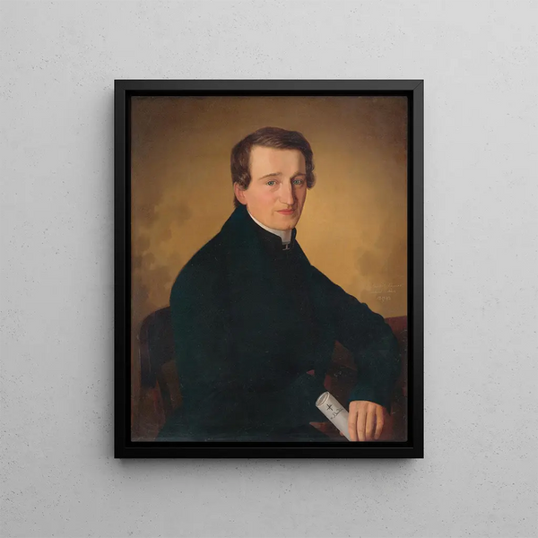Portrait of a revivalist - Józef Bożetech Klemens — framed artwork on a wall