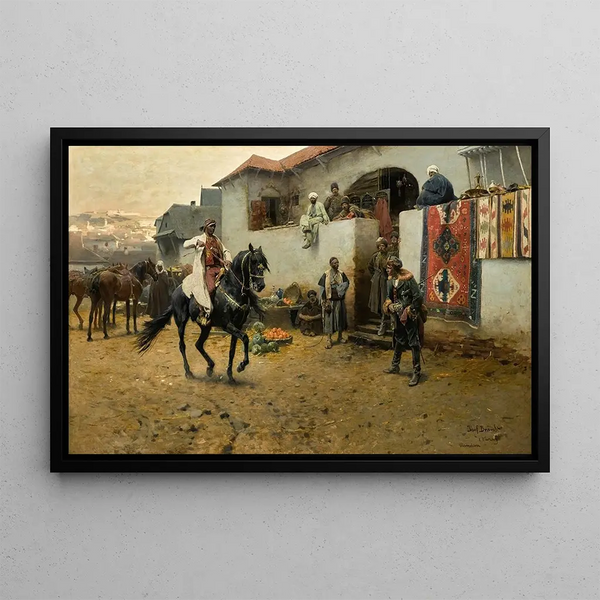 Un pur-sang primé - Józef Brandt — framed artwork on a wall