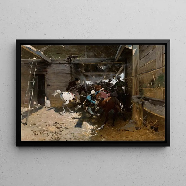 Alert - Józef Brandt — framed artwork on a wall