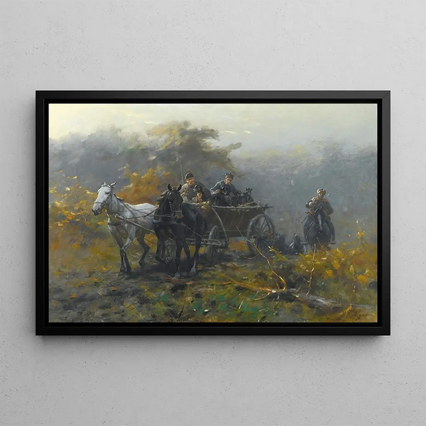Towards the Forest - Józef Brandt — framed artwork on a wall