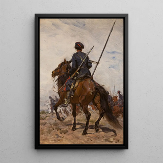 Un cosaque - Józef Chełmoński — framed artwork on a wall