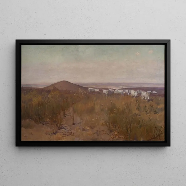 Tertre funéraire - Józef Chełmoński — framed artwork on a wall