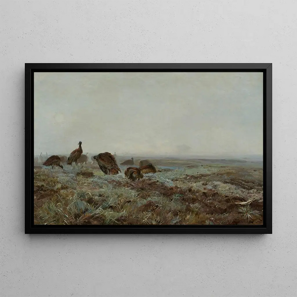 Outardes - Józef Chełmoński — framed artwork on a wall