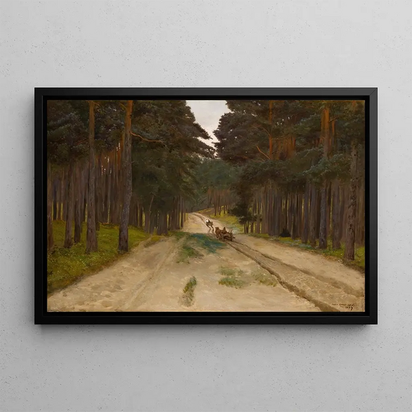 Truck forest - Józef Chełmoński — framed artwork on a wall