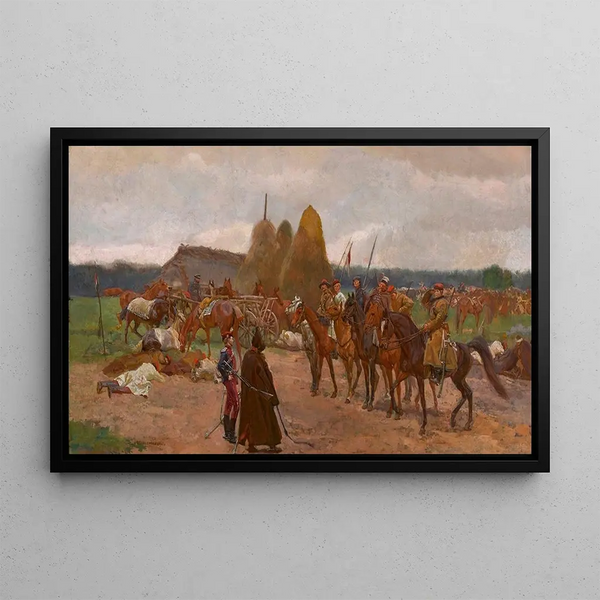 Episode of Insurrection - Józef Chełmoński — framed artwork on a wall
