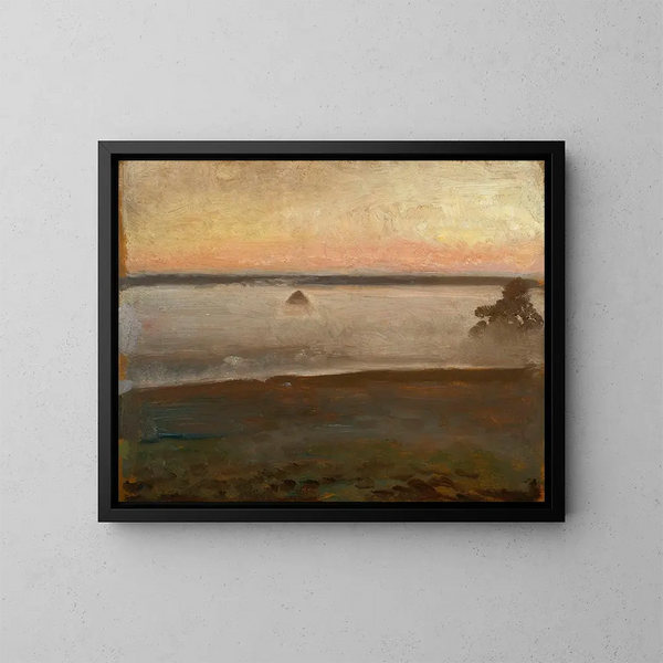 Morning mists - Józef Chełmoński — framed artwork on a wall