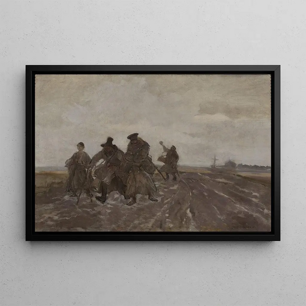 Sur la Route - Józef Chełmoński — framed artwork on a wall