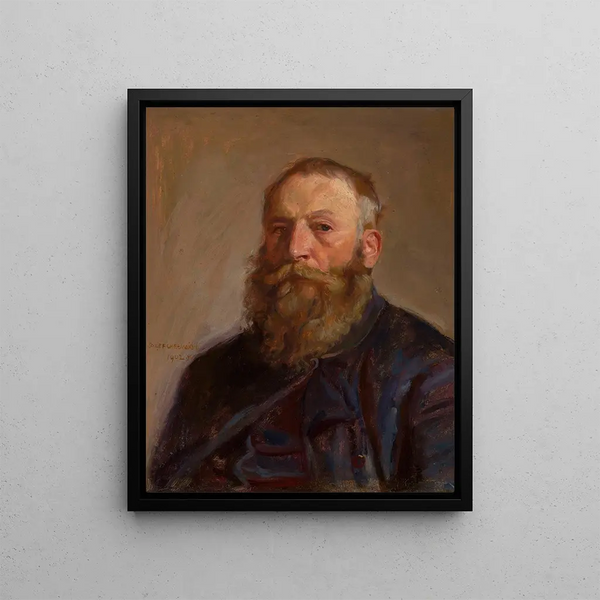 Self-portrait - Józef Chełmoński — framed artwork on a wall
