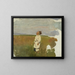 Study for the storks, the boy shepherd - Józef Chełmoński — framed artwork on a wall