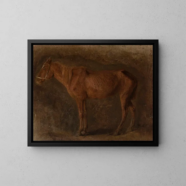 Study of a Horse - Józef Chełmoński — framed artwork on a wall