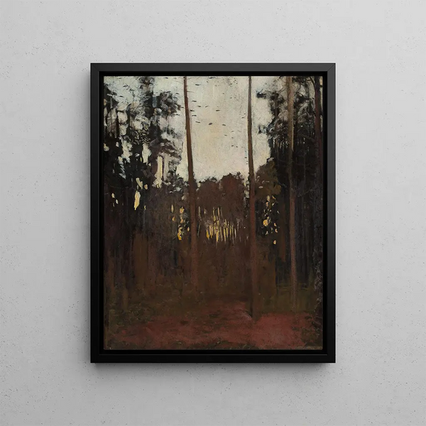 Sketch of wood grouse for grouse hunting - Józef Chełmoński — framed artwork on a wall