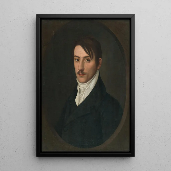 Portrait Painting of N Zgolay - Józef Czauczik — framed artwork on a wall