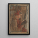 Girl with a Book - Jozef Hanula — framed artwork on a wall