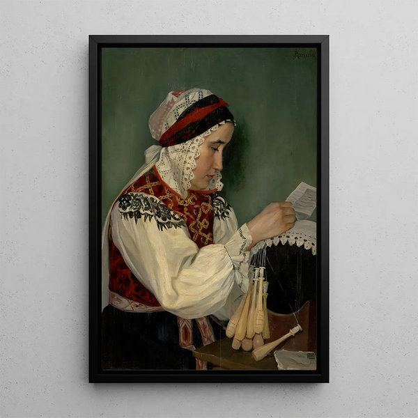 American Letter Painting - Jozef Hanula — framed artwork on a wall