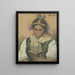 Lecture en costume traditionnel - Jozef Hanula — framed artwork on a wall