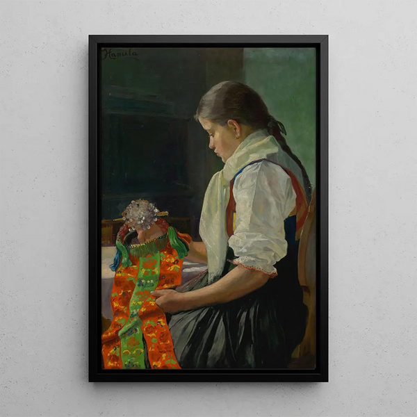 Satellite Painting - Jozef Hanula — framed artwork on a wall