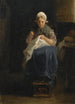 A peasant sewing - Jozef Israëls — artwork view