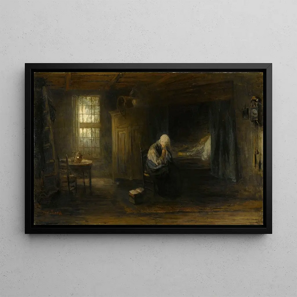 Seul au monde - Jozef Israëls — framed artwork on a wall