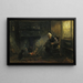 at the fireplace corner - Jozef Israëls — framed artwork on a wall