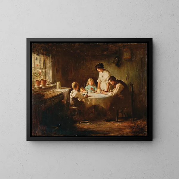 Blessing of the table - Jozef Israëls — framed artwork on a wall