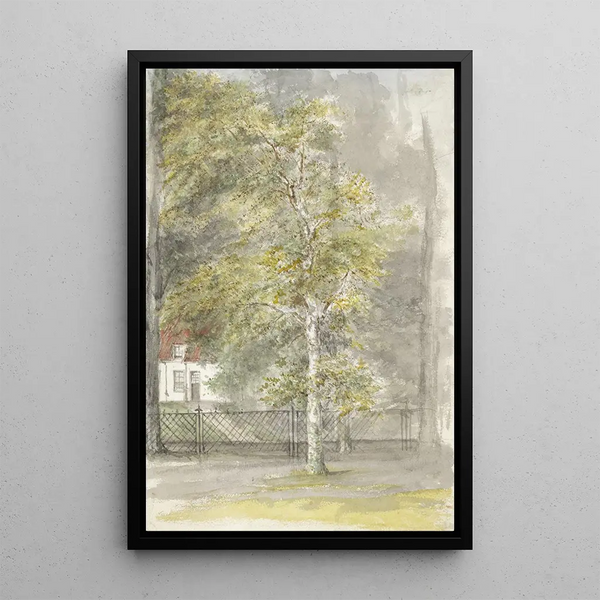 Tree in front of the manor gate - Jozef Israëls — framed artwork on a wall